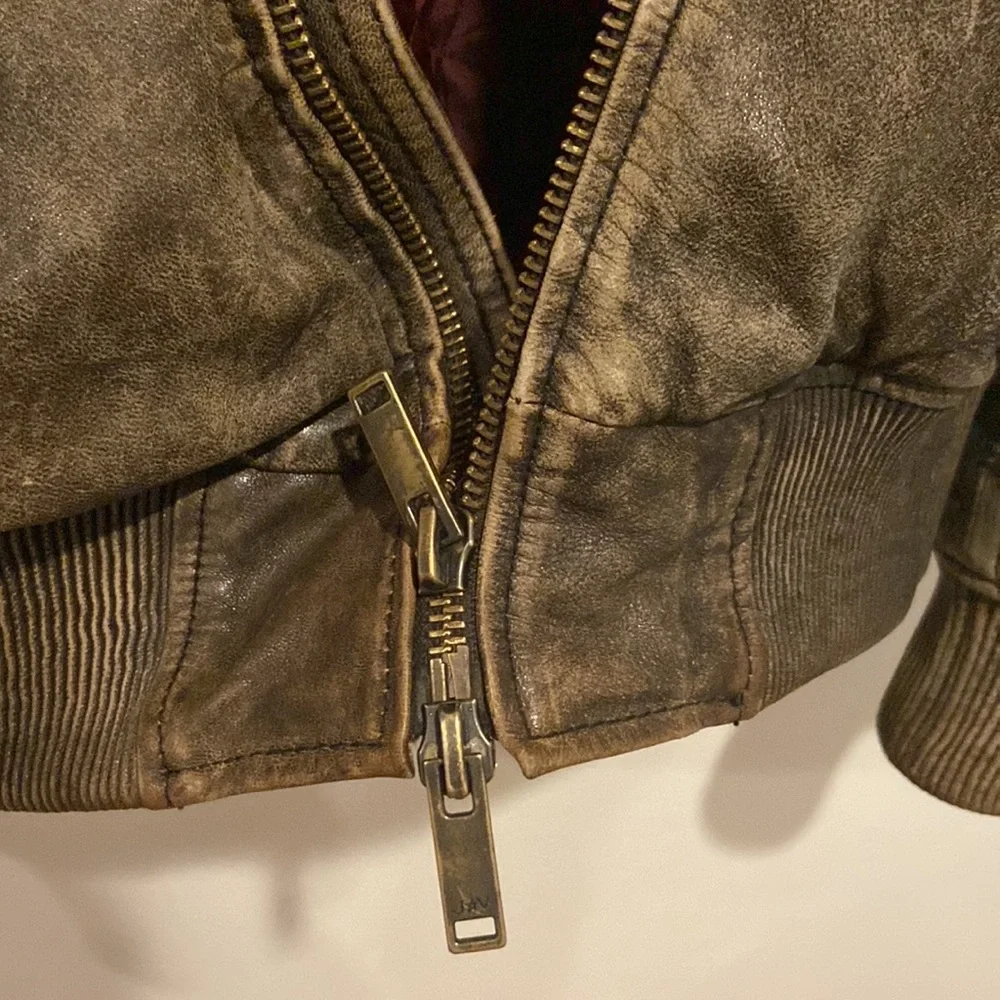 John Varvatos fur neck leather jacket from Bloomingdale’s - Picture 3 of 8